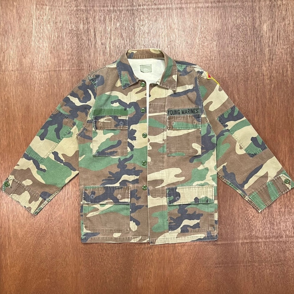 Atlanco Young Marines Woodland Camo Field Jacket Small Regular Big D Patch BDU